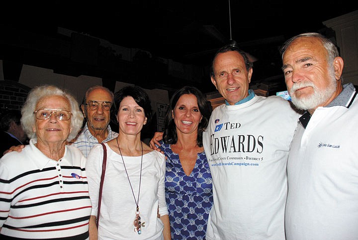 Photo by: Megan Stokes - Ted Edwards celebrates nabbing a third term as Orange County District 5 commissioner on Aug. 14 at the Park Plaza Gardens.