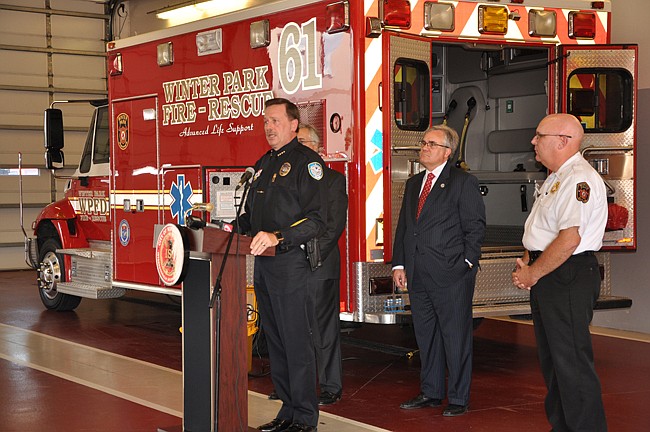 Photo by: City of Winter Park - Police Chief Brett Railey at an unveiling of the system on Oct. 3.