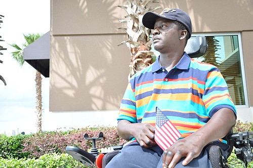 Photo by: Tim Freed - Sgt. First Class Bacary Sambou hopes to move into a new home in Winter Park on July 4.