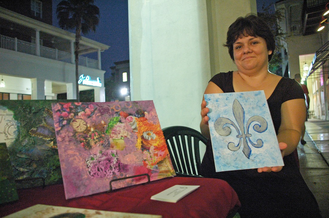 Photo by: Isaac Babcock - Michele Hebert shows her New Orleans-inspired art in Baldwin Park.