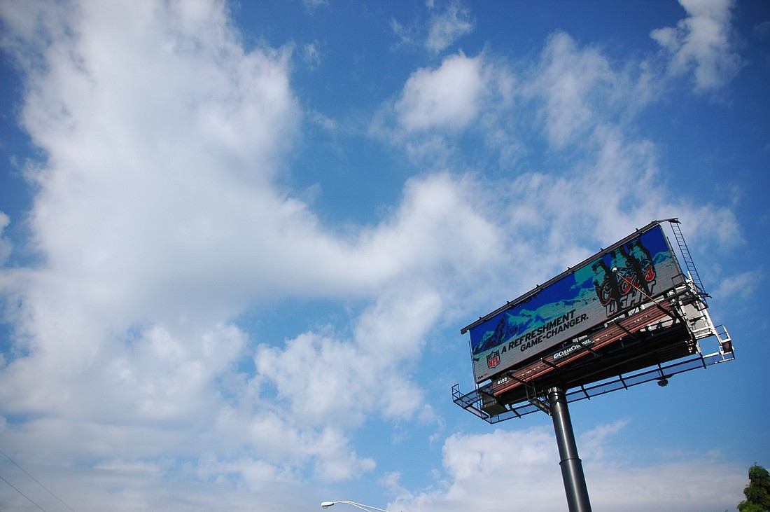 Photo by: Isaac Babcock - An electronic billboard on Fairbanks Avenue and Interstate 4 is one of two LED boards in Winter Park. Maitland may get one.