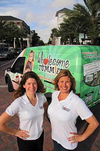 Photo by: Isaac Babcock - Entrepreneurs Debbie Blacher, left, and Samantha Gotlib founded Wholesome Tummies to make school lunches healthier.