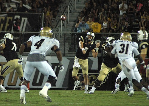 Photo by: Isaac Babcock - Blake Bortles led the Knights to a 38-7 stomping of the Akron Zips Thursday.
