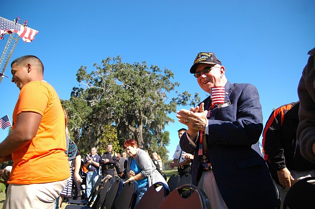 Photo by: Isaac Babcock - Retired Lt. Col. Earle Denton at Winter Park's Veterans Day celebration Nov. 9.