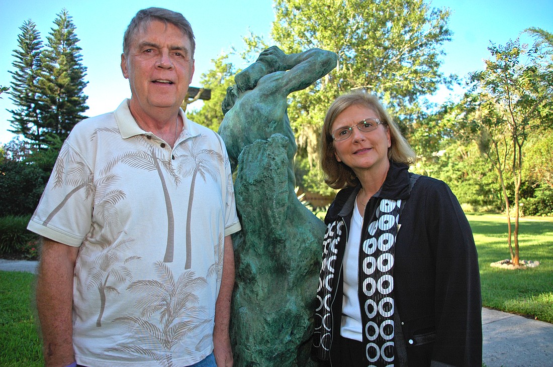 Photo by: Isaac Babcock - The Albin Polasek Museum's Gary Hollingsworth and Debbie Komanski will soon travel to the Czech Republic to oversee the completion of the recreation of a statue, originally sculpted by Polasek, that honored President Woodrow ...