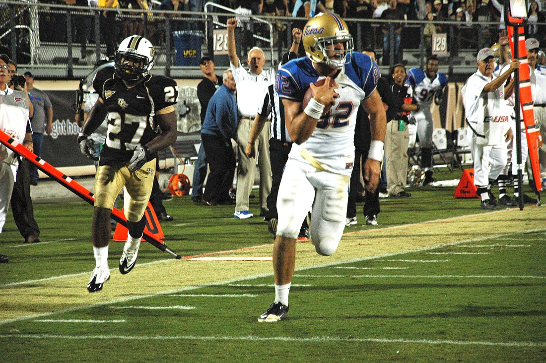 Photo by: Isaac Babcock - Tulsa ran away with the lead in the second half of the game Nov. 3.