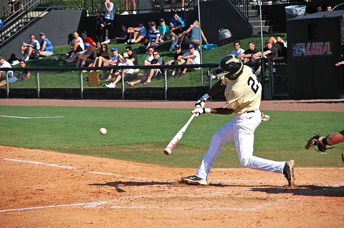 Photo by: Isaac Babcock - Darnell Sweeney had a run and an RBI in UCF's comeback win over UAB.