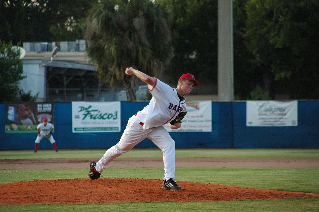 Photo by: Isaac Babcock - Solid pitching has helped widen the scoring gap for the Diamond Dawgs, who decimated Deland by a 15-2 overall margin in a three game sweep in the past week.