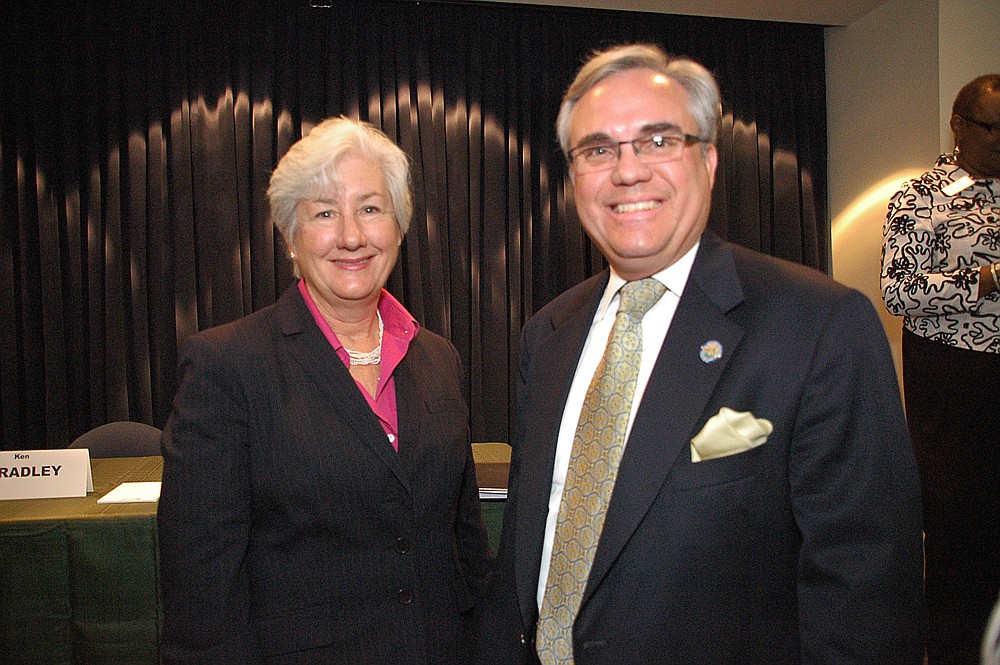 Photo by: Isaac Babcock - Winter Park Mayor Ken Bradley and challenger Nancy Miles squared off at three candidate forums Jan. 12-13.