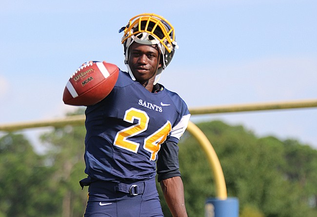 Photo: Courtesy of Trinity Prep - Gabe Thomas takes Trinity Prep to the next level on the football field.