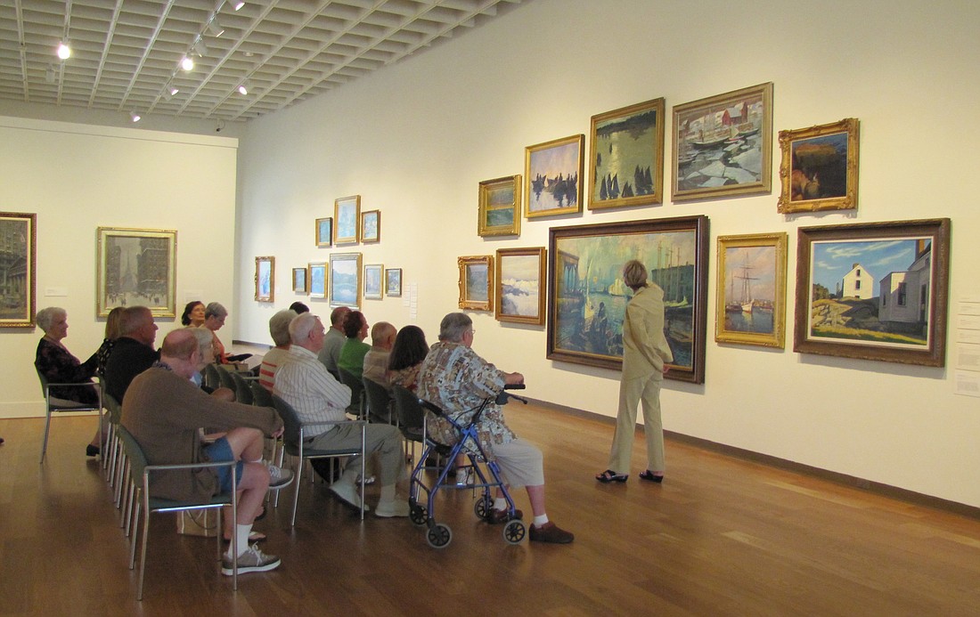 Photo courtesy of Orlando Museum of Art - Art's the Spark participants engage in a discussion about one of the Orlando Museum of Art's pieces.