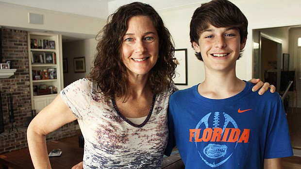 Photo by: Sarah Wilson - Maitland mom Jill DeHart says she's seen her 12-year-old son Clay bloom while participating in Junior Achievement of Central Florida's real-life centered lessons and programming.