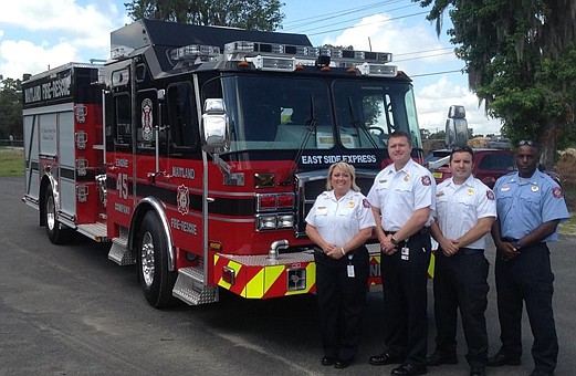 Maitland Fire Department crew with their new truck.
