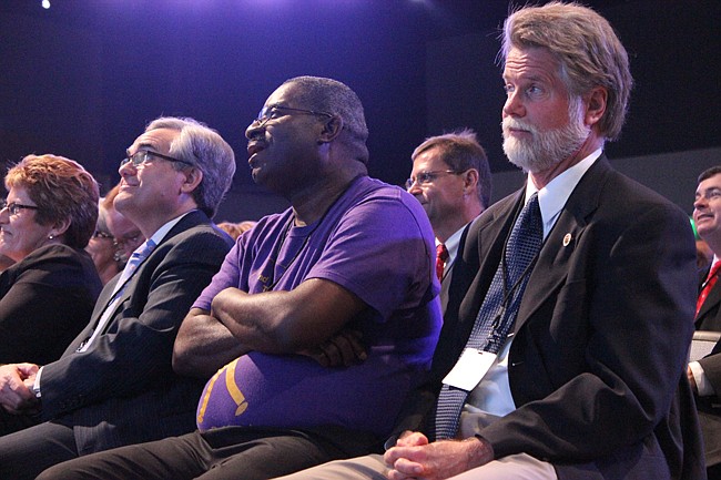 Photo by: Sarah Wilson - Maitland Mayor Howard Schieferdecker, right, now says he has a "clear conscience" about a controversy that he's called a misunderstanding, and has others calling for his job.