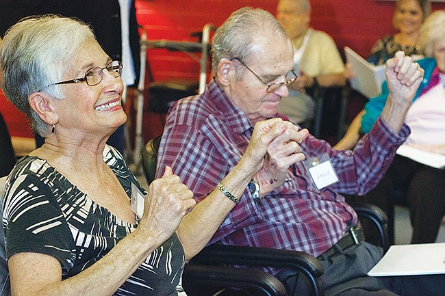 Photo by: Sarah Wilson - Cherry and Bruce Urich use Musical Minds Choir rehearsals as a chance to connect with each other and other seniors in the memory-loss community.