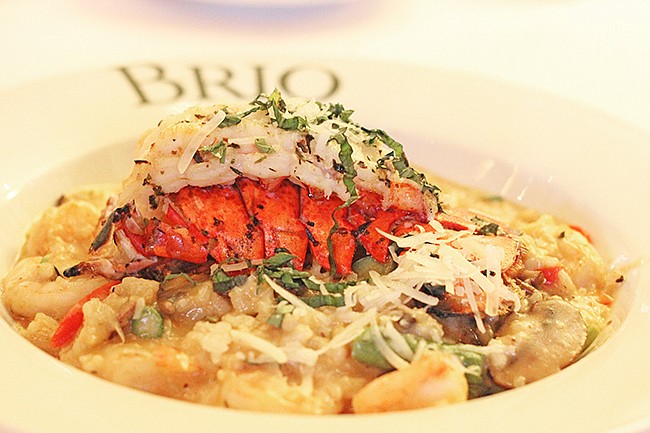 Photo by: Sarah Wilson - Brio's special offering of a 'Tale of Two Risottos' features pairing with lobster, pictured, or sea scallops.