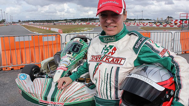 Photo by: Sarah Wilson - Orlando resident Vicki Brian is living the dream of being a racecar driver afer spending her career in marketing. Now the UF MBA graduate is working to climb the ladder in the local karting circuit, the early proving grounds o...