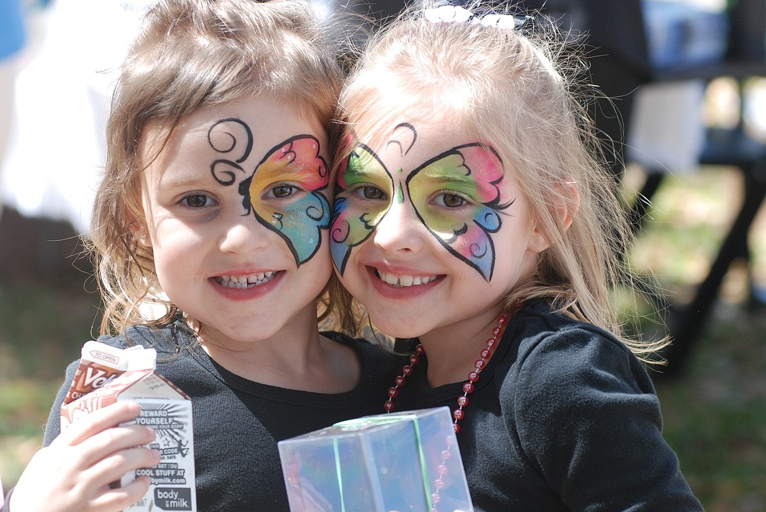 Photo by: Junior League of Greater Orlando - Two attendees of last year's Kids in the Kitchen Fit-n-Fun Fest enjoyed face painting and snacks at the annual event that addresses healthy eating and living for children.