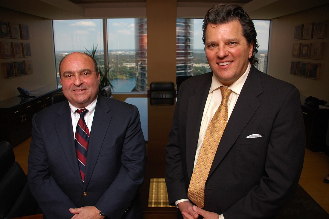 Photo by: Isaac Babcock - Lawyers Larry Brown, left, and Anthony Garganese, right, work for the firm that represents Winter Park, and now they join an elite list of attorneys from across the state. The 2010 Super Lawyers list recognized less than 5 pe...