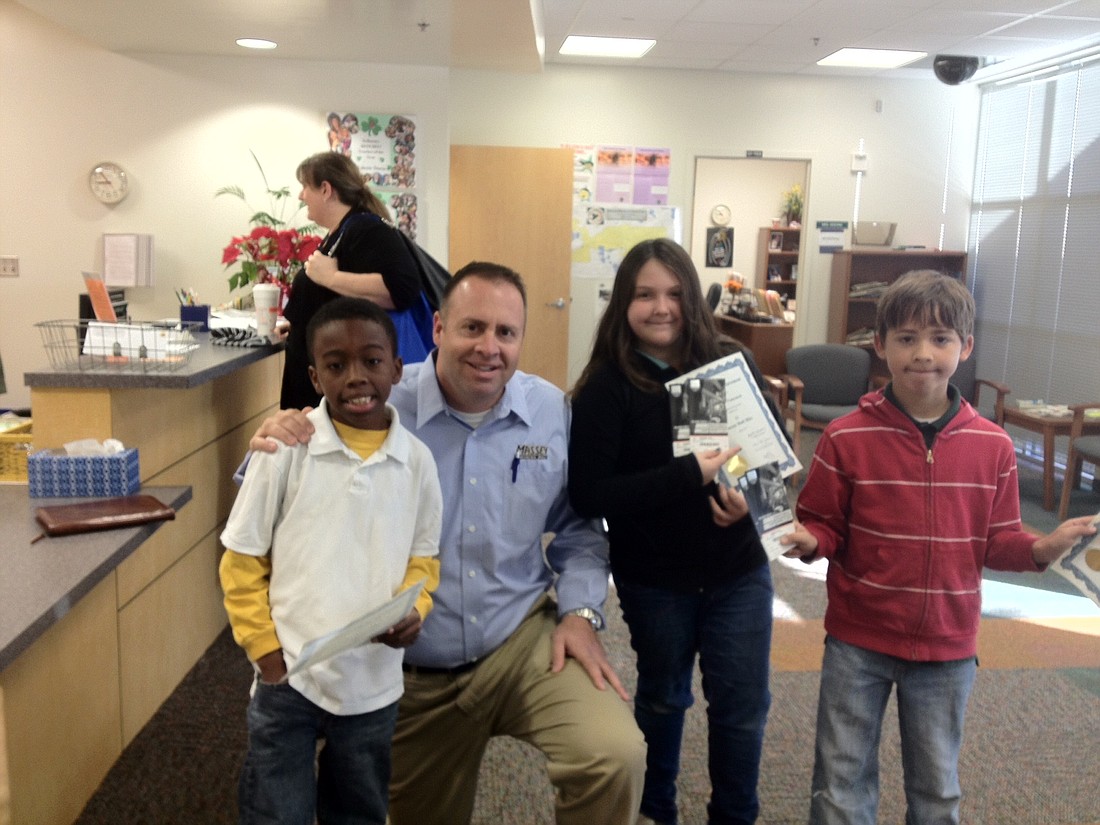 Massey Services recently rewarded three Killarney Elementary School students with Magic game tickets.