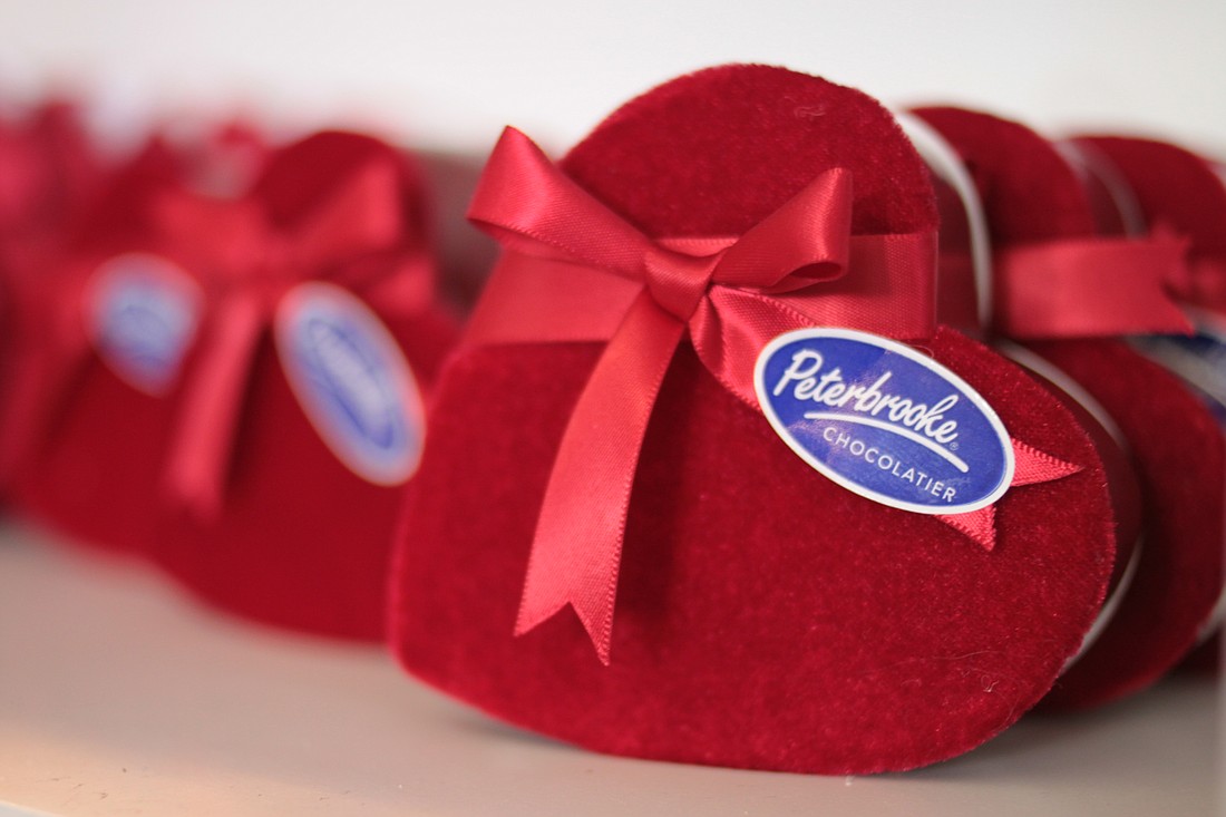 Photo by: Amanda Georgi - Peterbrooke offers traditional heart-shaped boxes filled with handmade chocolate