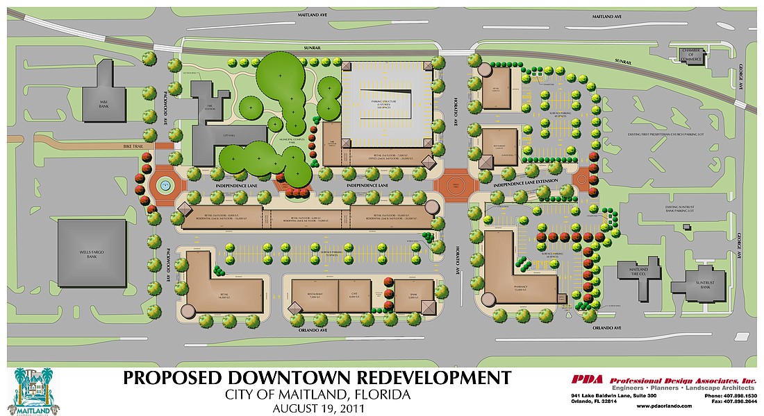 The proposed downtown site plan.