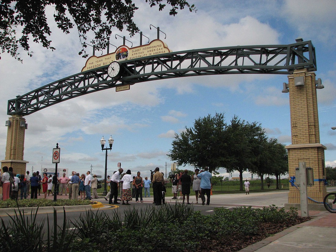 Rhodes+Brito Architects did design work for the new Eatonville Gateway that celebrates the city's 125th anniversary.