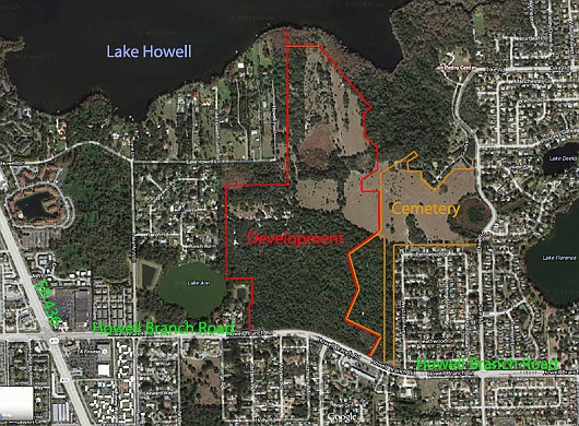 Photo by: Google maps - The proposed Reserve at San Pedro development would transform more than 450 acres of woodlands and wetlands.