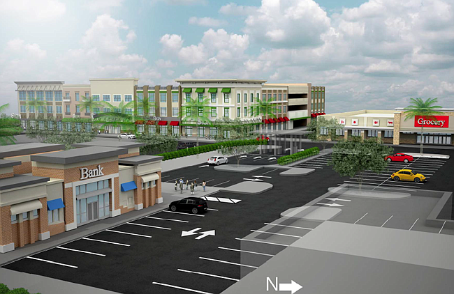 Photo by: The city of Maitland - Proposals by developers for Maitland's new downtown  include plans for a specialty grocer and a drive-through bank.