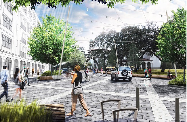 Photo by: Dix.Hite + Partners - Current design proposals submitted to the city of Maitland paint Independence Lane as a pedestrian-friendly "festival street."