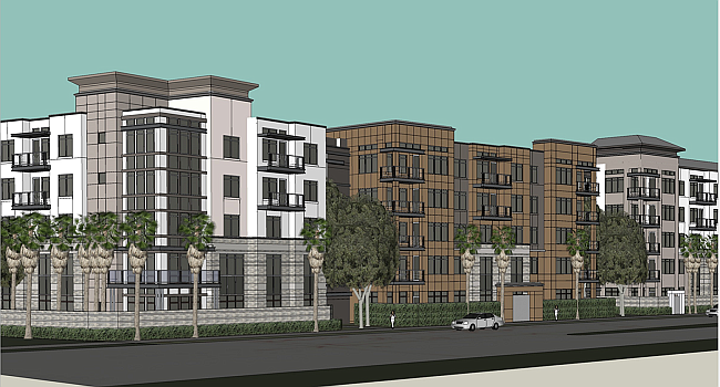 Photo by: Epoch Properties - A five-story apartment complex will be built adjacent to the Maitland SunRail station despite the City Council's want for retail space.