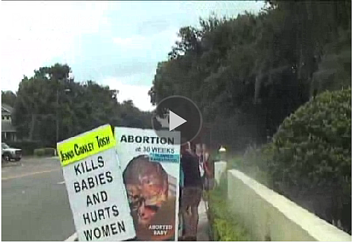 Photo by: forerunner.com - Winter Park wants to stop protests from occurring within 50 feet of residences due to an anti-abortion protest that took place in front of the home of Planned Parenthood of Greater Orlando CEO Jenna Tosh. This is a screensho...