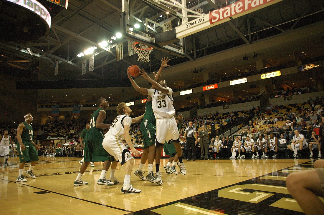 Photo by: Isaac Babcock - Weak shooting felled the Knights against UAB, but they rebounded in dramatic fashion against Marshall, forcing a game into triple overtime as the team shot triple digits.