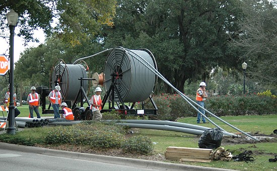 Photo: Courtesy of Winter Park - The utility line undergrounding project may be set back by half a mile if a 10-percent cut in funding goes through. The project was projected to take up to 15 year to finish.