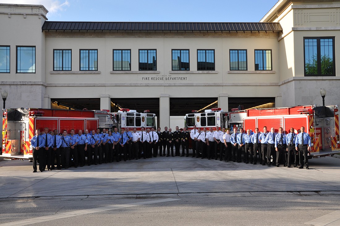 Photo by: City of Winter Park - The Winter Park Fire Rescue Department celebrated its 110th birthday on Friday, April 16 with a small gathering of officials.