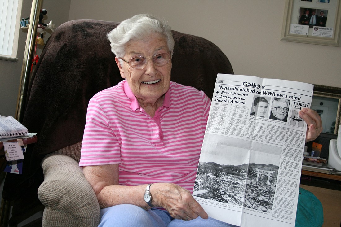 Carolyn Wormwood's late husband, U.S. Navy officer Wayne Wormwood, was one of two Navy officers entrusted with photo-documenting the aftermath of the effects of the 'Fat Man' atomic bomb dropped on Nagasaki on Aug. 9, 1945.