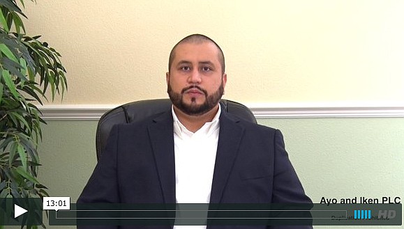 Photo by: Ayo and Iken - George Zimmerman released a video through law firm Ayo and Iken's website to discuss his thoughts on his prosecution.