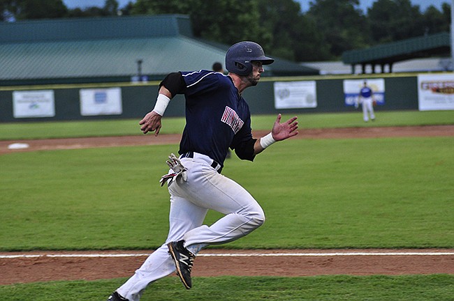 Photo by: Isaac Babcock - A two-run eighth inning propelled the Winter Park Diamond Dawgs past the DeLand Suns in a do-or-die play-in game Tuesday. Now they face the No. 1 seeded Sanford River Rats in the playoffs.