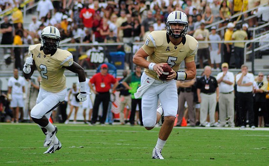 Photo by: Isaac Babcock - Blake Bortles threw for 358 yards against south carolina, but it wasn't enough for a win. Saturday the Knights head to Memphis.