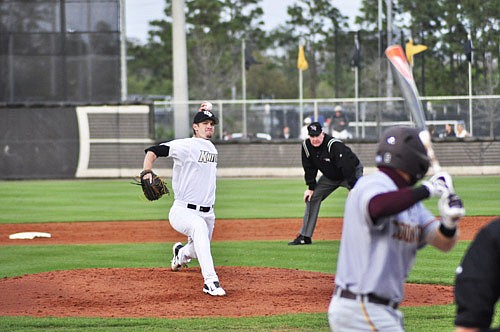 Photo by: Isaac Babcock - Knights' pitching has helped them in tight games, leading them to a 22-15 overall record.