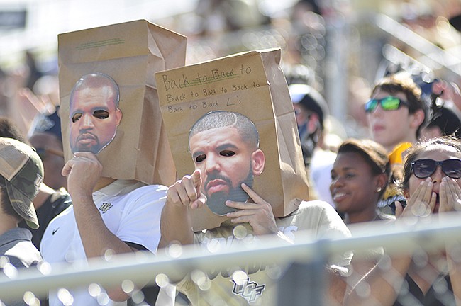 Photo by: Isaac Babcock - UCF Knights fans have started donning paper bags at games as the Knights' losing streak has extended into double digits.