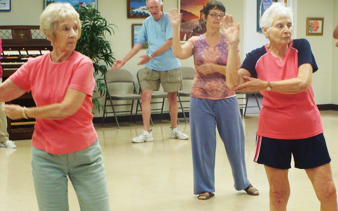 Photo by: Kristy Vickery - Seniors enjoy the health benefits of the Tai Ji Chi Gung class offered once a week at the Winter Springs Senior Center.