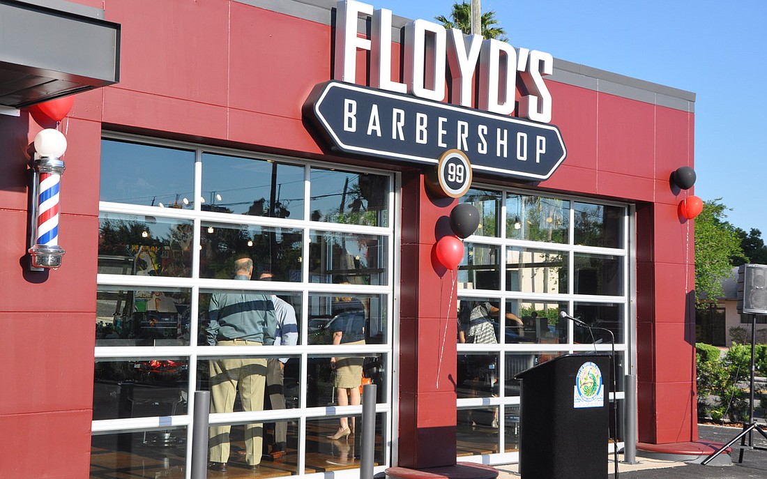 Photos courtesy of Floyd's Barbershop - The former Pittsburgh Paints building has morphed into Floyd's Barber Shop, thanks to renovation work. The store held its official grand opening last week. Winter Park Mayor Ken Bradley was in attendance.