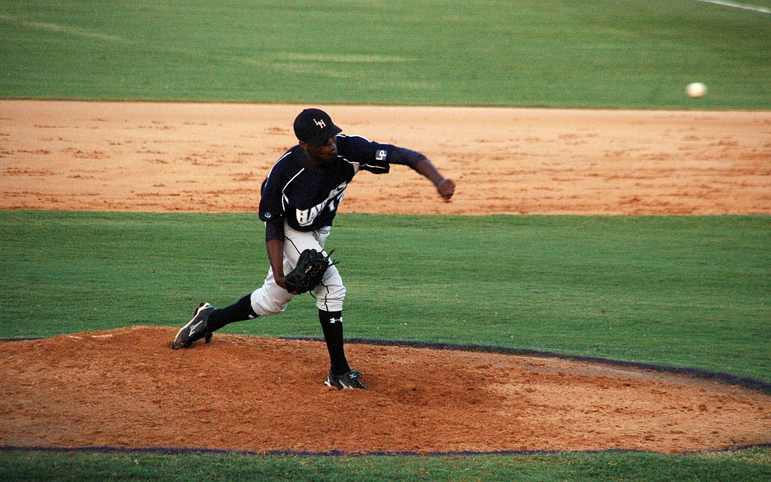 Photo by: Isaac Babcock - Kelmin Escalera helped shut down Timber Creek, giving up only two runs in more than five innings on the mound.