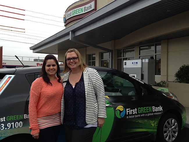 Photo by: Brittni Larson - From their wheels to their electricity, First Green Bank branches are fueled by alternative energy sources.