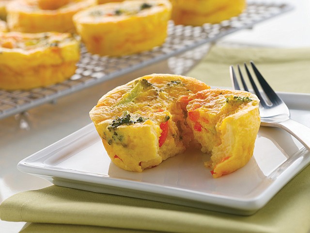 Crustless Broccoli and Cheddar Mini Quiches
