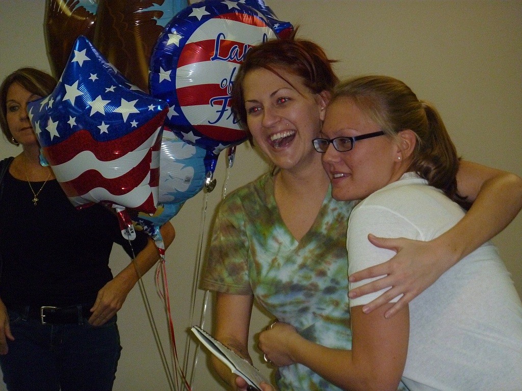 Army Specialist Sarah Lofgren surprised her sister, ActivEngage team leader Kelly Lofgren, with an unexpected at-work reunion after returning from deployment.