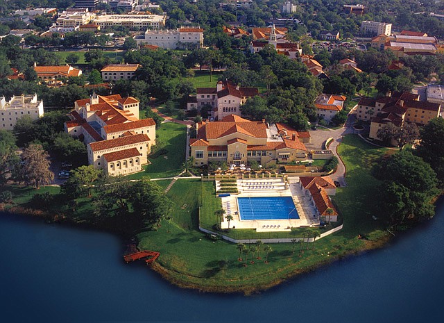 Photo courtesy of Rollins College - An aerial view of Rollins College shows the campus in 2010. President Lewis Duncan said the campus won't be expanding like other area colleges.