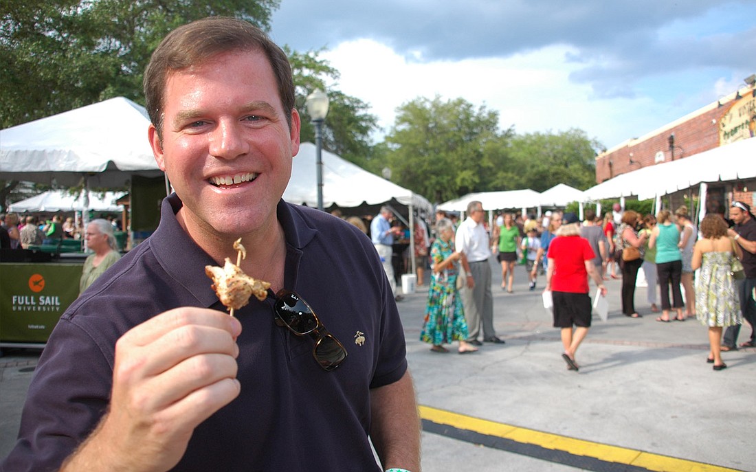 Photo by: Isaac Babcock - Winter Park City Commissioner Steven Leary was in attendance for the 26th Annual Taste of Winter Park, Wednesday, April 20, at the Winter Park Farmer's Market.
