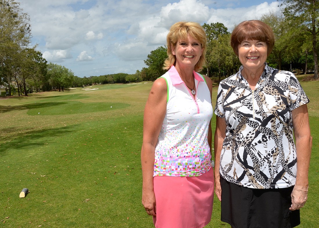 KPLGA President Ginny Wolff, left, and Shirley Adams each look forward to their weekly round of golf with fellow members.